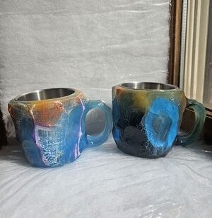 Resin Geode/Crystal Mugs - Set of 2